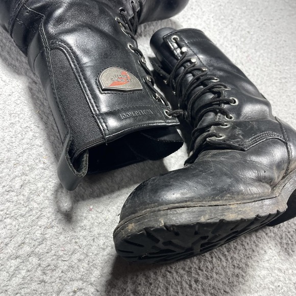 Red Wing Shoes Boots Mens Size 8.5 D Black Waterproof Biker Work Vibram 980 main image 6